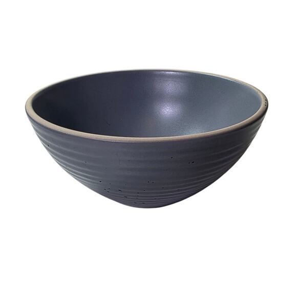 Set of 4 STONE + LAIN Charcoal Modern Stoneware Cereal Soup Bowls - Picture 1 of 10